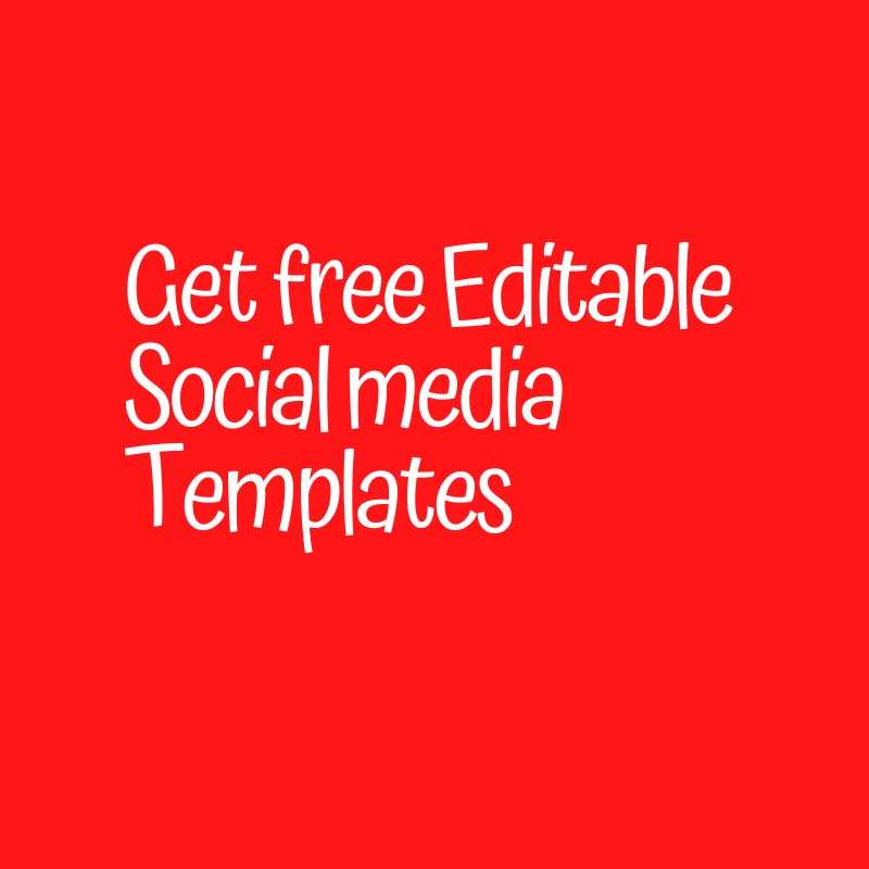 Subscribe to get free editable social media templates